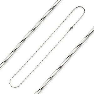 Minőségi acél nyaklánc - vágott hasáb láncszemek - Vastagság: 1.5 mm