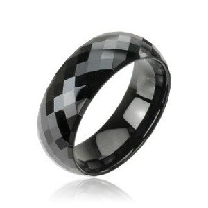 Tungsten gyűrű - fekete, disco gömb - Nagyság: 64