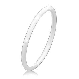 Vékony 925 ezüst karikagyűrű, fényes felület minta nélkül - Nagyság: 49