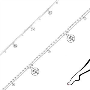 925 ezüst bokalánc – kettős lánc, tele golyókkal és életfákkal díszítve